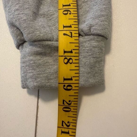 Robertson Rodeo Gray Hooded Sweatshirt with White Pleated Peplum Sz S Lagenlook - Picture 9 of 12